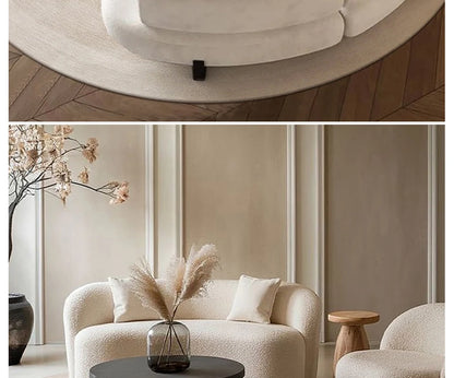 Round Gradient Area Rug — Machine Washable Non-Slip Floor Mat for Living Room & Bedroom
