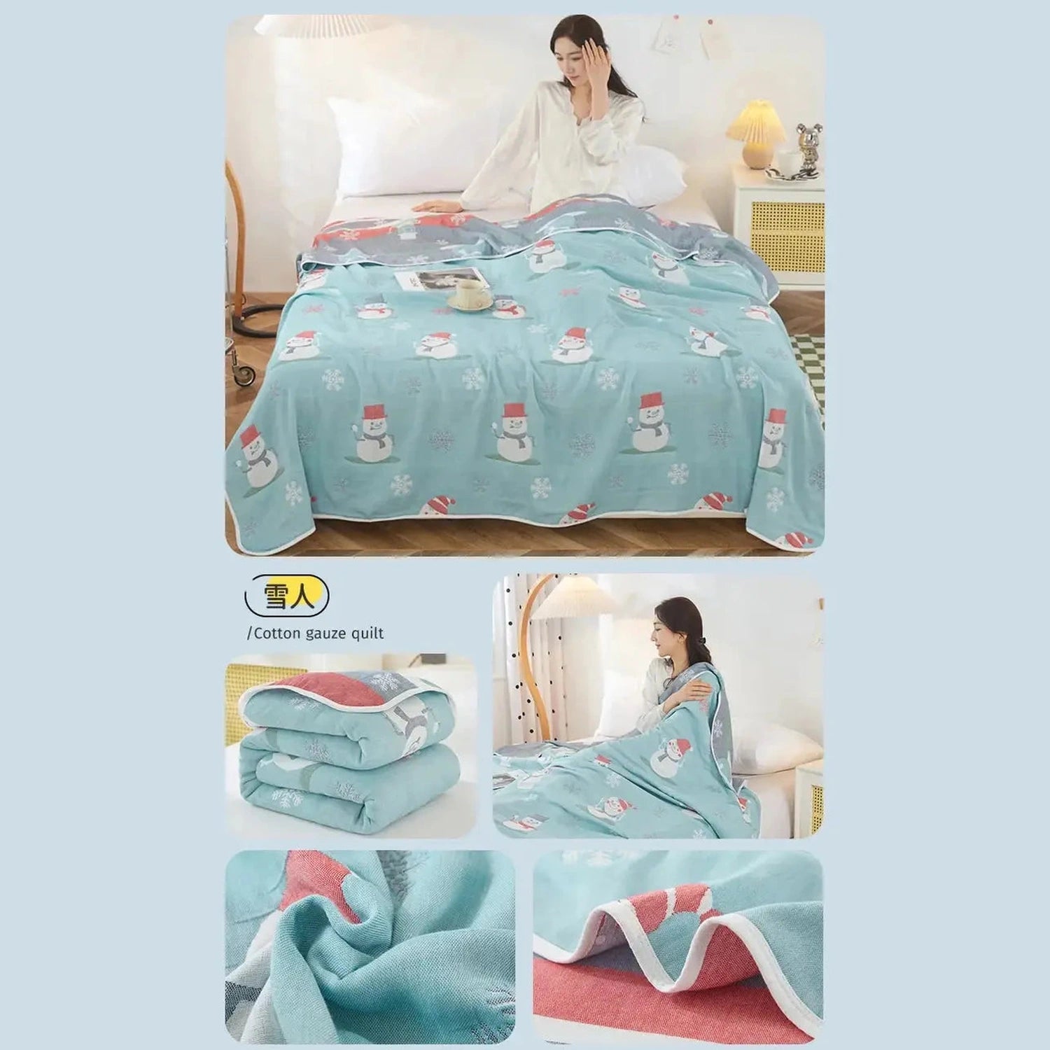 Cool Breathability Summer Quilt Multi-functional Cotton Gauze Fabric Towel Blanket Thin Breathable Duvet Skin-friendly Comforter Jonine’s Corner