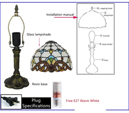 Old World Glow — European Retro Art Glass LED Desk Lamp