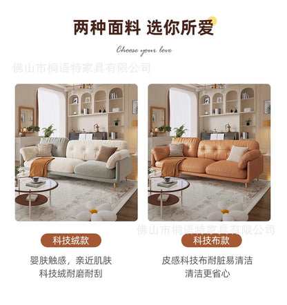 Cream Luxury Corner Sofa — Modern 3-Seat Living Room Sofa