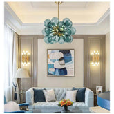 Suspended in Light — Designer Glass Bubble Chandelier for Bedroom & Living Room