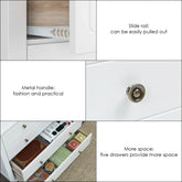 6-Drawer Chest of Drawers – White Bedroom Dresser & Storage Cabinet, 80x40x80cm Jonine’s Corner