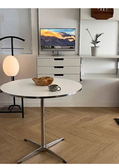 Sit in Style — Luxury Small Round Dining Table with Gold Metal Legs