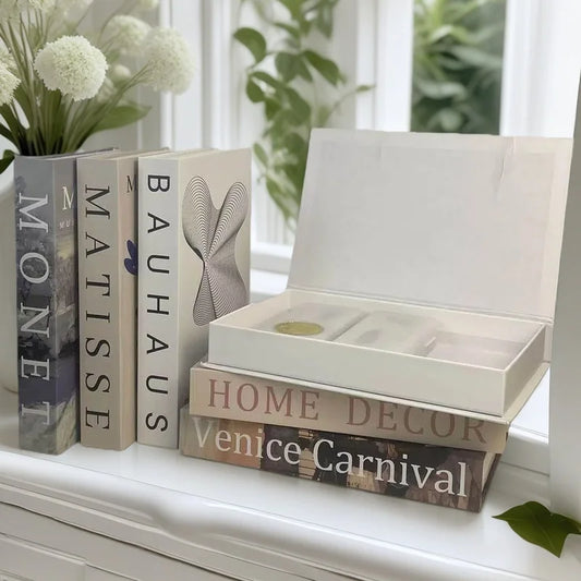 Open Luxury Fake Book Storage Box Decorative Books Fashion Design Coffee Table Bedroom Decoration Ornaments Home Decor Nordic