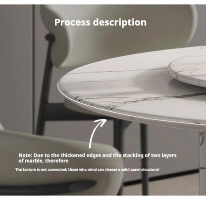 Custom Luxury French Marble Dining Table — Natural Stone
