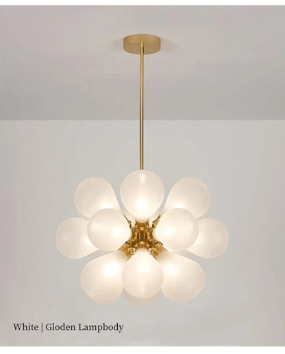 Suspended in Light — Designer Glass Bubble Chandelier for Bedroom & Living Room