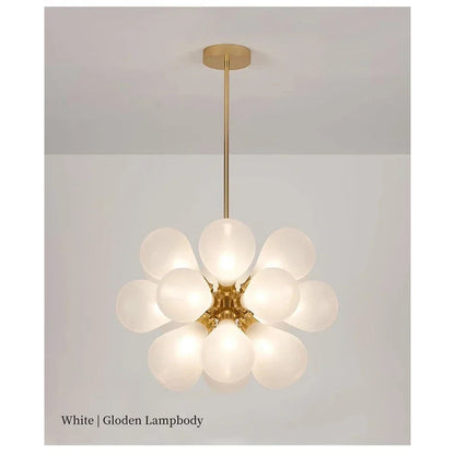 Suspended in Light — Designer Glass Bubble Chandelier for Bedroom &amp; Living Room