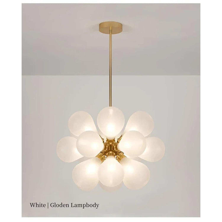 Suspended in Light — Designer Glass Bubble Chandelier for Bedroom & Living Room