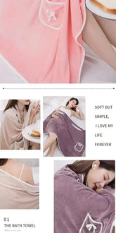 Wrap & Go — Wearable Fast-Dry Bath & Beach Towel (140×85cm)