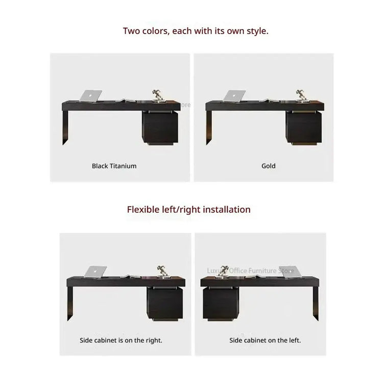 Italian Minimalist Luxury Study Desk — Jonine’s Corner – Elegant Home Office