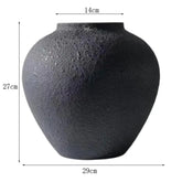 Stone-Texture Round Vase — Large Rustic Centerpiece Jonine’s Corner