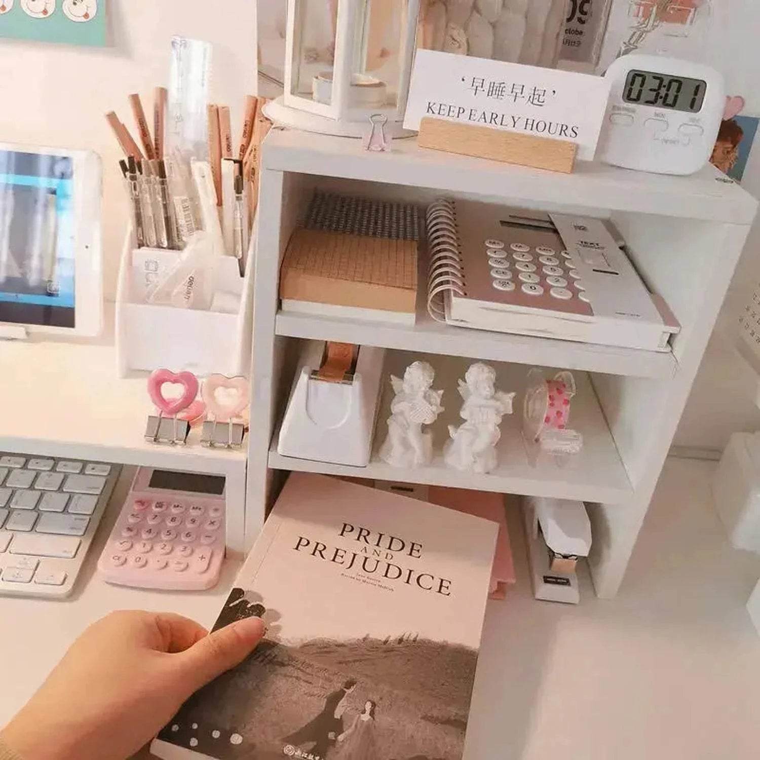 Clear the Desk, Clear the Mind — Wooden Desktop Storage Rack & Monitor Stand Jonine’s Corner