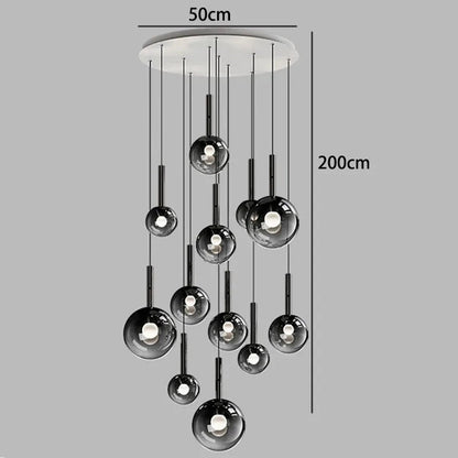Nordic Stair Chandelier — Living &amp; Dining Room Pendant Ceiling Light