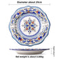 Hand-Painted Ceramic Steak Plate — Irregular Western Dinnerware
