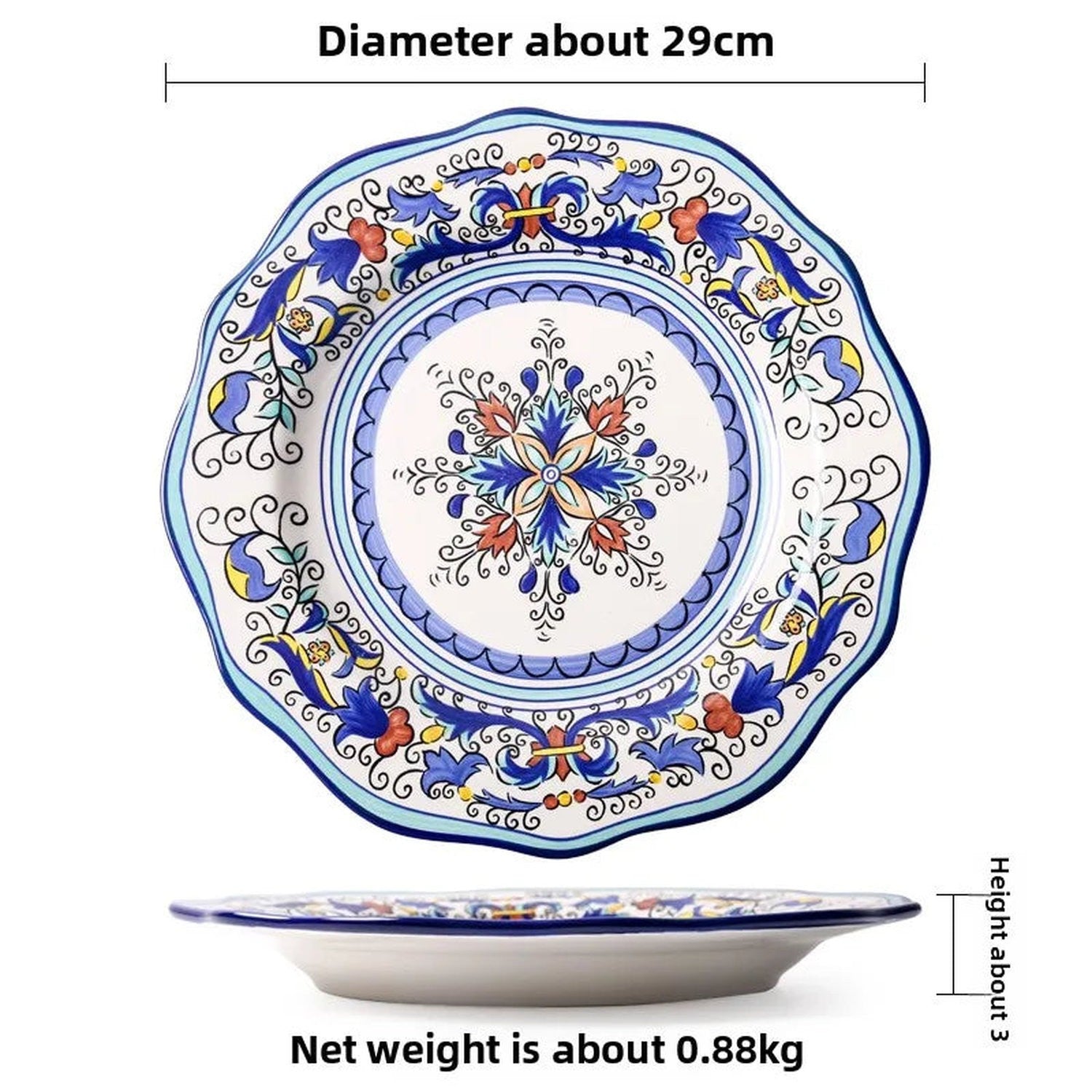 The Artisan Table — Hand-Painted Ceramic Dinner Plate