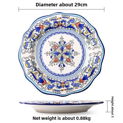 The Artisan Table — Hand-Painted Ceramic Dinner Plate