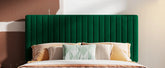 Velvet Platform Bed Frame – Adjustable Headboard & Storage