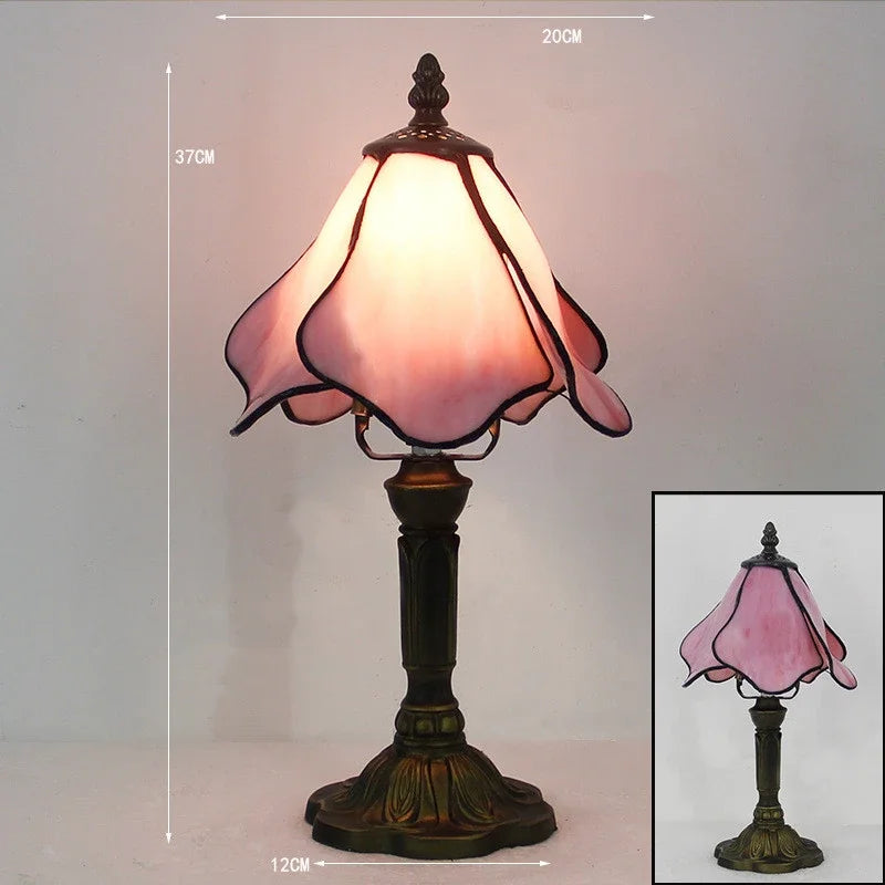 Old World Glow — European Retro Art Glass LED Desk Lamp