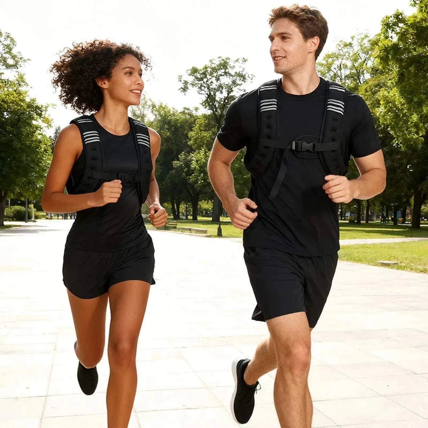 12lb Weighted Vest with Reflective Stripe — Running, Strength Training & Muscle Building Jonine’s Corner