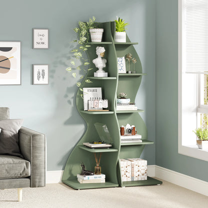 The Corner That Finally Does Something — Tribesigns 5-Tier Wall Corner Bookshelf & Plant Stand