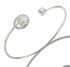 Fashion Simple Stainless Steel 3 Crystal Bracelet Bangle