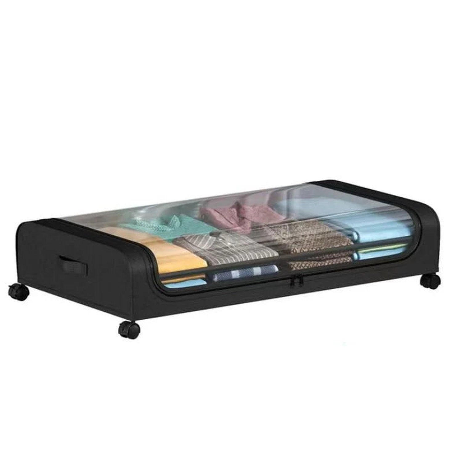 Under-Bed Rolling Storage Organizer with Wheels — Dust-Proof Drawer