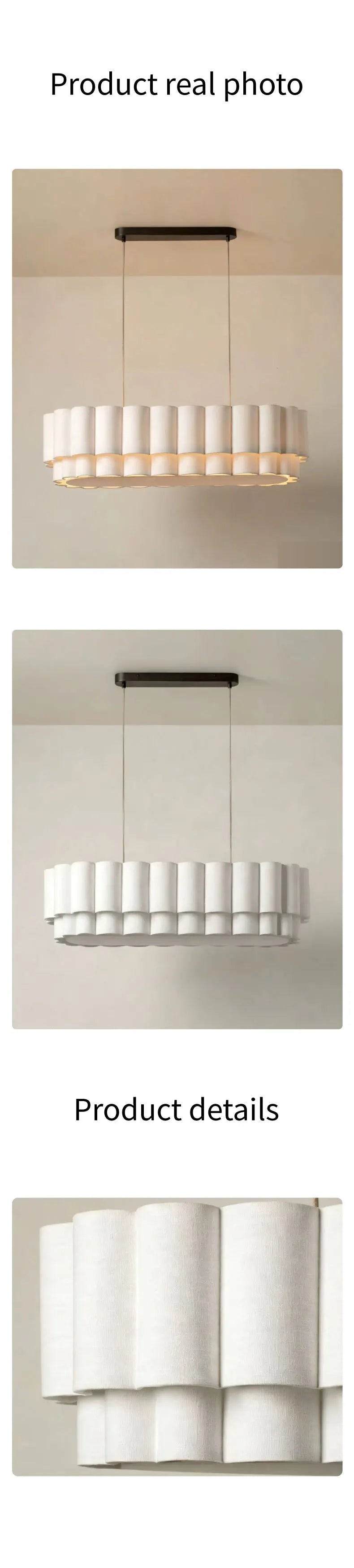 American Wabi Sabi Fabric Pendant Light Living Dining Room Loft Bar Droplight Lighting Home Decor Bedroom Hanging  Chandelier