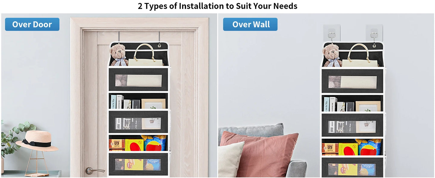Over-the-Door 5-Shelf Fabric Organizer