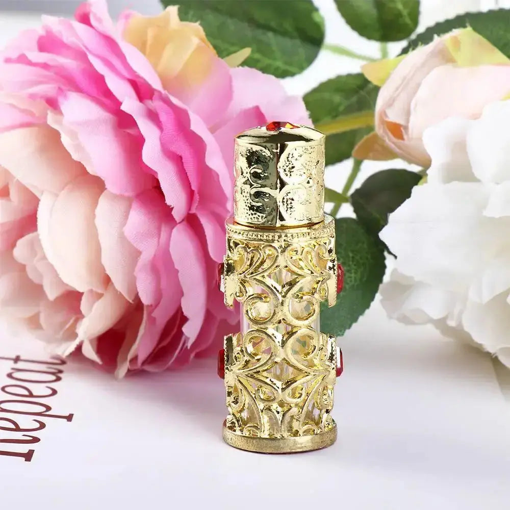 The Dubai Dropper — Arabian-Style Gold Rhinestone Refillable Perfume Bottle (3ml) Jonine’s Corner