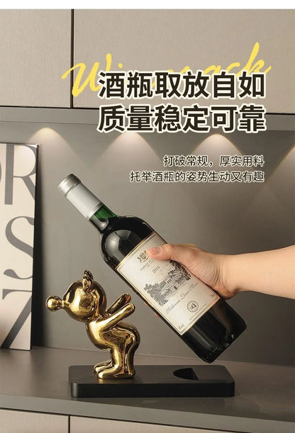 Ceramic Wine Rack & Cabinet Accent Decor