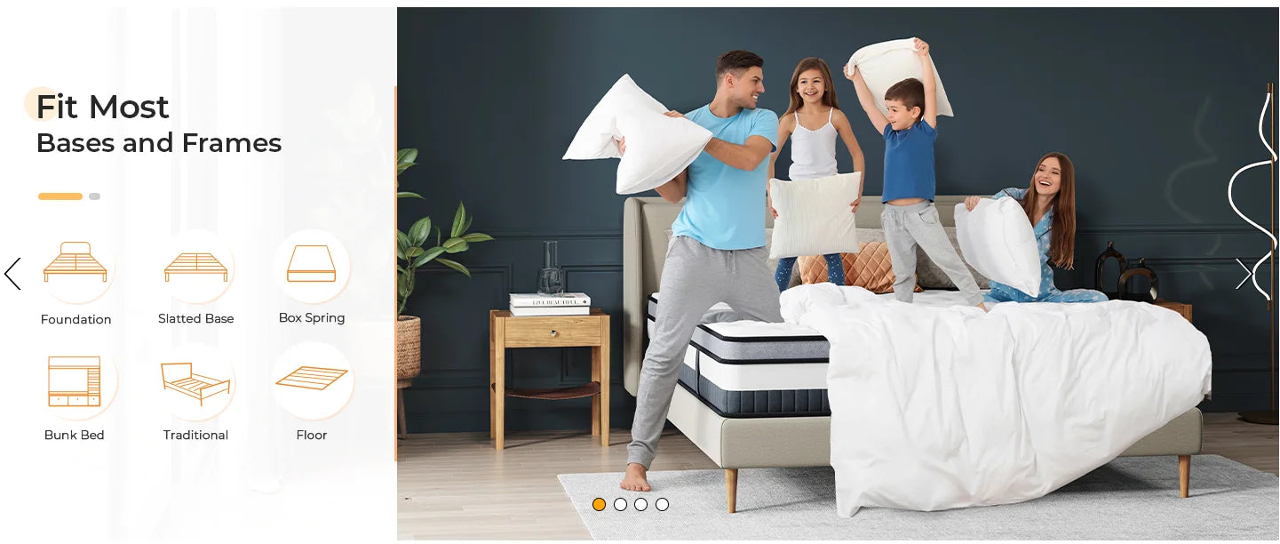 Vesgantti 12 Inch Innerspring Multilayer Hybrid Mattress with Memory Foam and Pocket Spring Mattress Medium Firm Feel