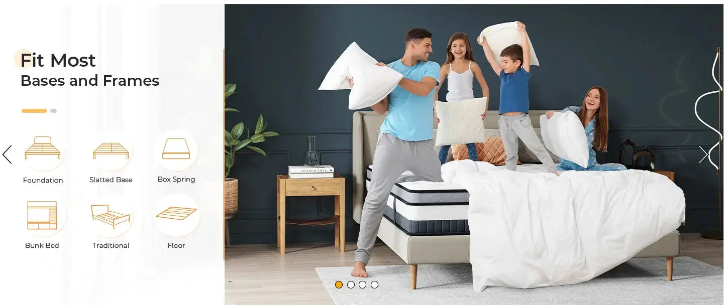 Vesgantti 12 Inch Innerspring Multilayer Hybrid Mattress with Memory Foam and Pocket Spring Mattress Medium Firm Feel Jonine&