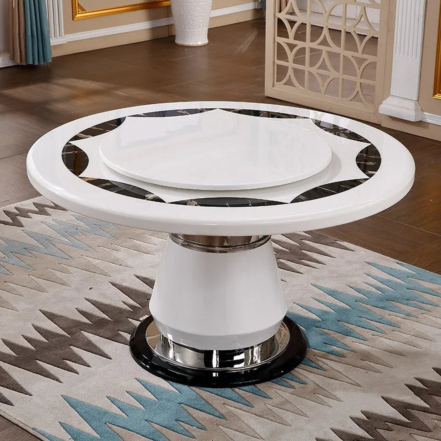 The Bistro Moment — Round Portable Dining &amp; Console Table