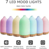Ceramic Diffuser 100ML  Essential Oil Diffuser  Air Humidifier  With 7 LED  Ultrasonic Aromatherapy Diffusers for Home Jonine’s Corner