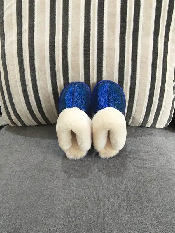 Cloud Underfoot — Natural Sheepskin & Fur Anti-Slip Home Slippers