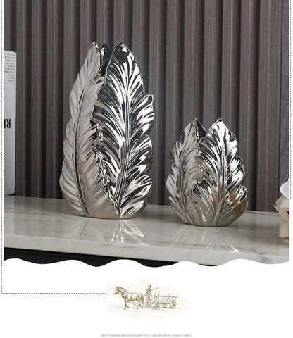 High-Glaze Ceramic Sculpture Vase — Modern Tabletop Decor