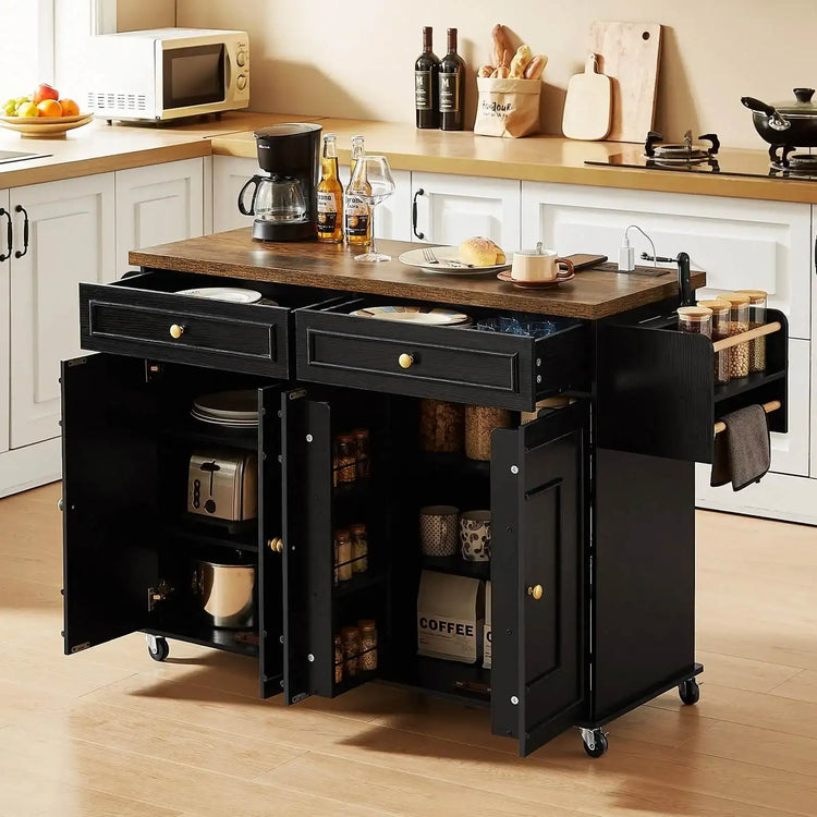 The Kitchen That Moves With You — 60 Rolling Island Cart