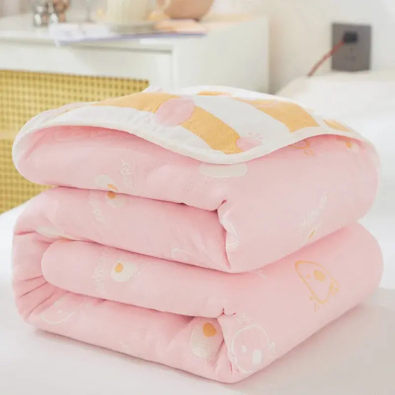 Cool Breathability Summer Quilt Multi-functional Cotton Gauze Fabric Towel Blanket Thin Breathable Duvet Skin-friendly Comforter
