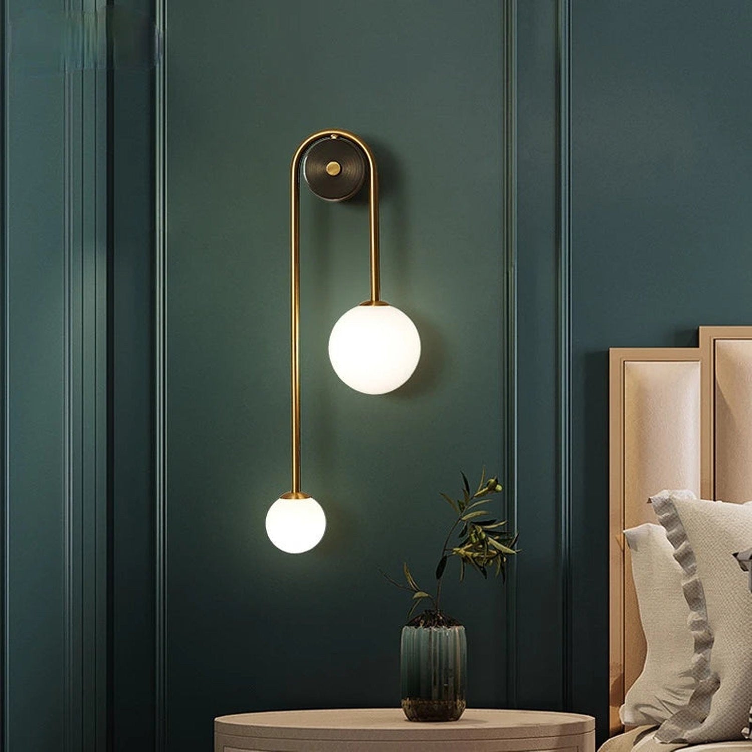 The Warm Detail — Gold Glass Ball Wall Sconce