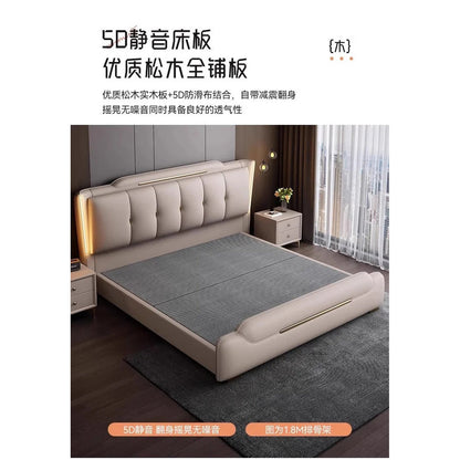 French King Upholstered Bed — Double Lounge Bedroom Frame