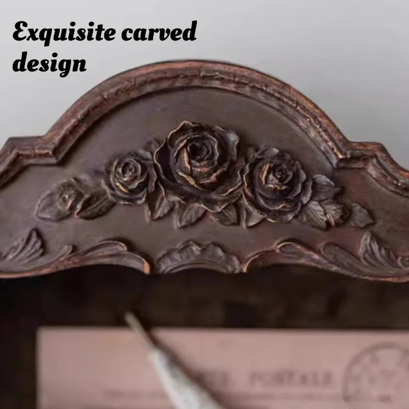 Nordic Resin Display Shelf — Two-Layer Carved Decorative Stand
