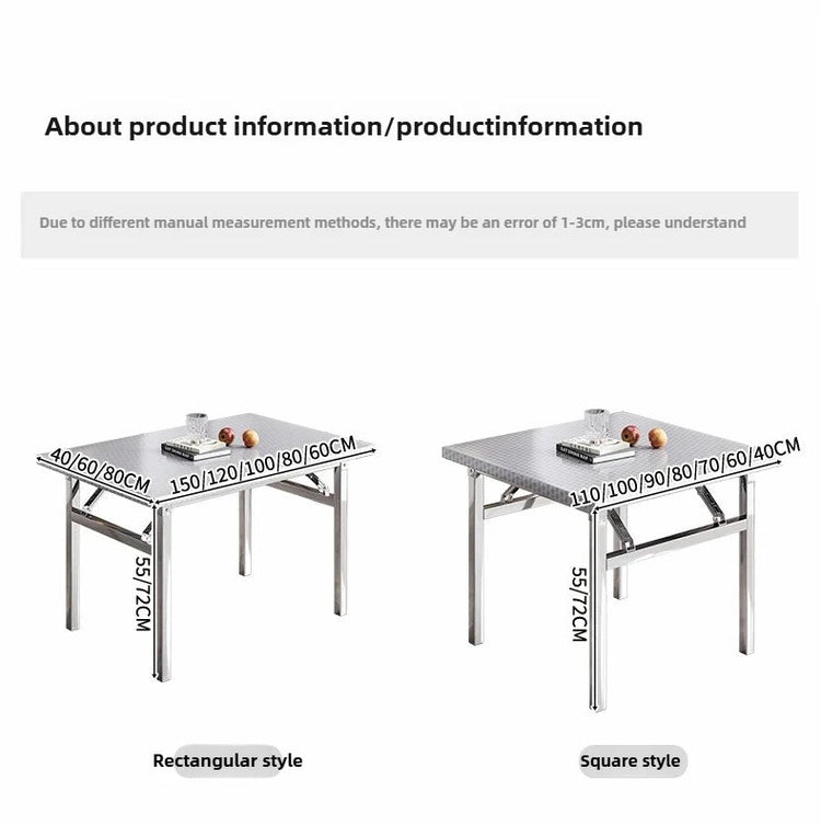 Buffet Serving Counter Home Dining TableStainless Steel Multifunctional Foldable Table Portable Outdoor Camping Desk Commercial Jonine’s Corner
