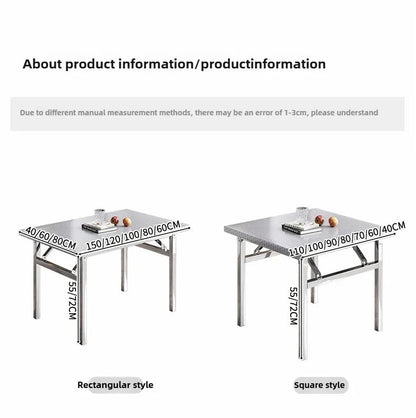 Buffet Serving Counter Home Dining TableStainless Steel Multifunctional Foldable Table Portable Outdoor Camping Desk Commercial Jonine’s Corner