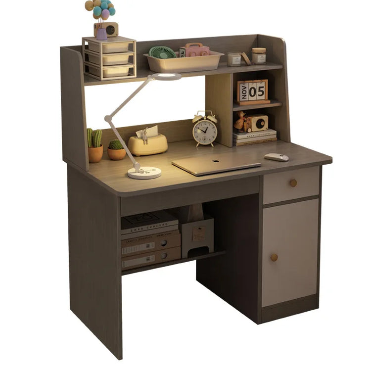 Space-Saving Computer Desk with Integrated Bookshelf Jonine’s Corner