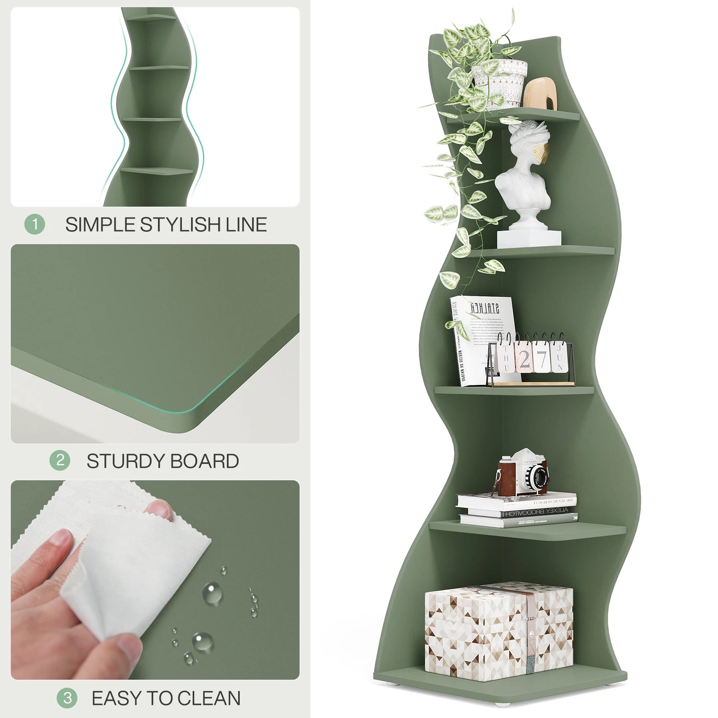 The Corner That Finally Does Something — Tribesigns 5-Tier Wall Corner Bookshelf & Plant Stand