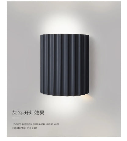 Nordic Macaroon Resin LED Wall Lamp — Sculptural Bedside Glow