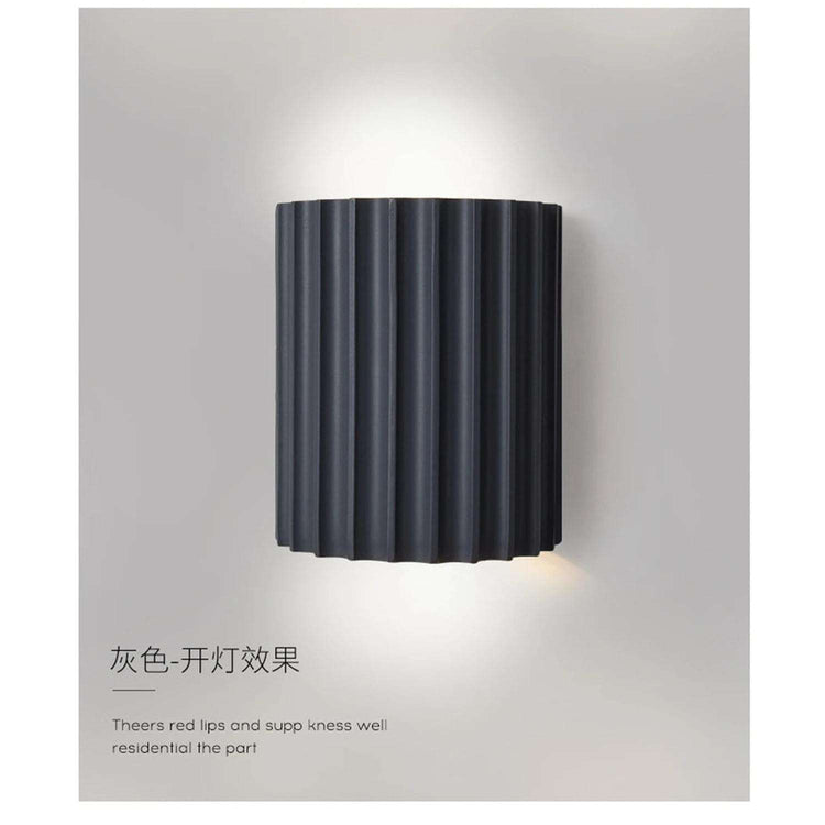 Nordic Macaroon Resin LED Wall Lamp — Sculptural Bedside Glow