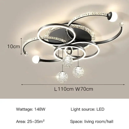 Modern Circle LED Pendant Light — Metal & Acrylic Dining Room Lamp