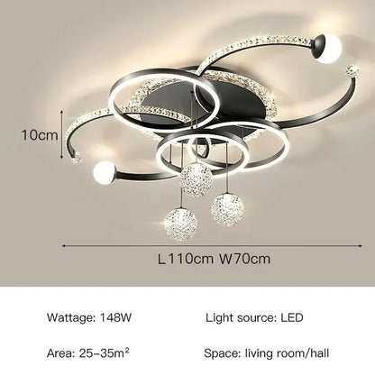 Modern Circle LED Pendant Light — Metal &amp; Acrylic Dining Room Lamp