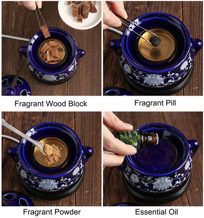 The Ritual Burner — Electric Ceramic Incense &amp; Essential Oil Warmer with Timer